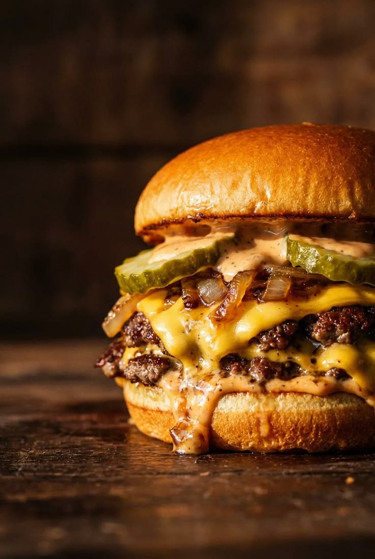 Reindeer burger with cheesy bacon fries